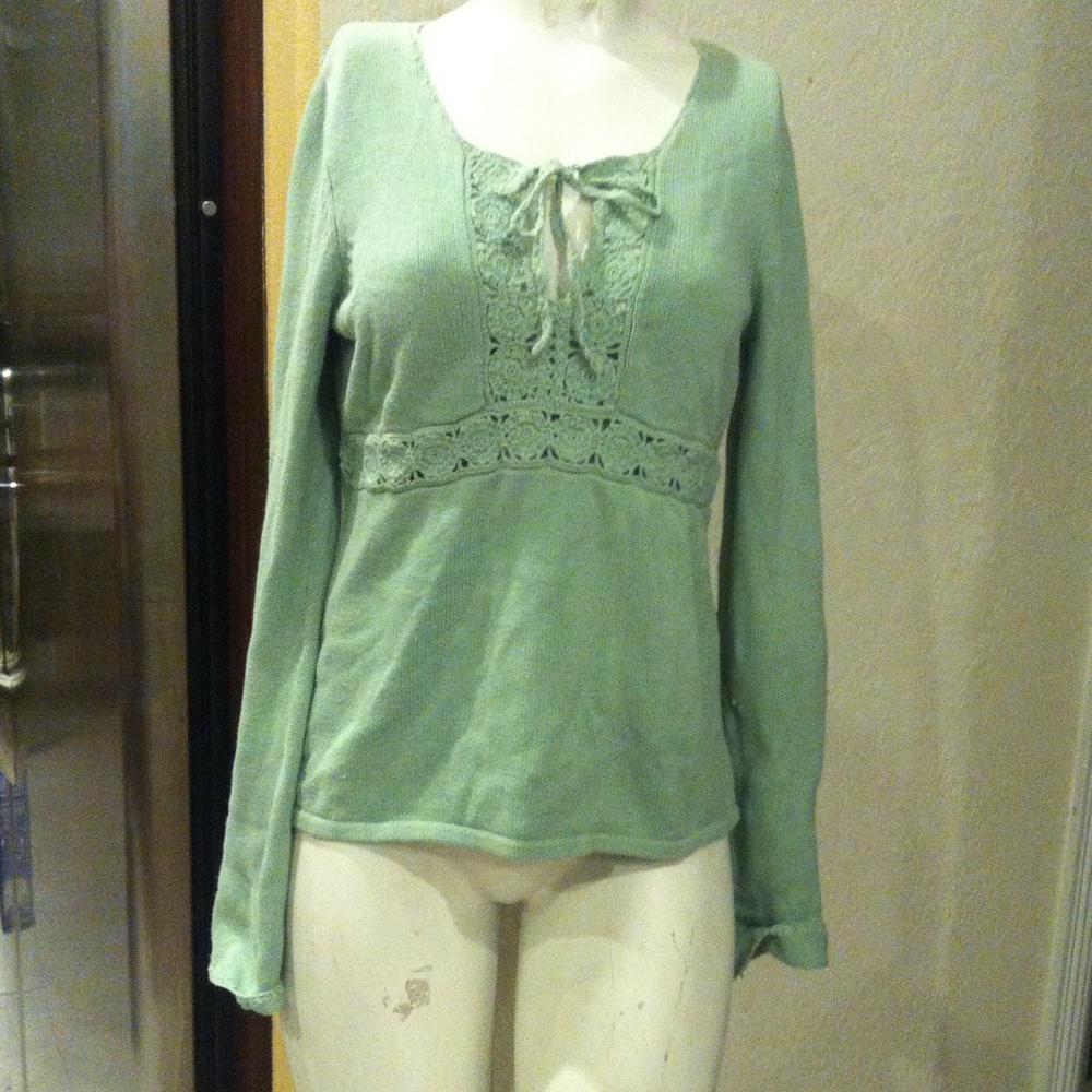 Embroidered inset sweater